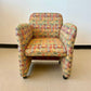 Vintage Postmodern Chiclet Style Arm Chairs