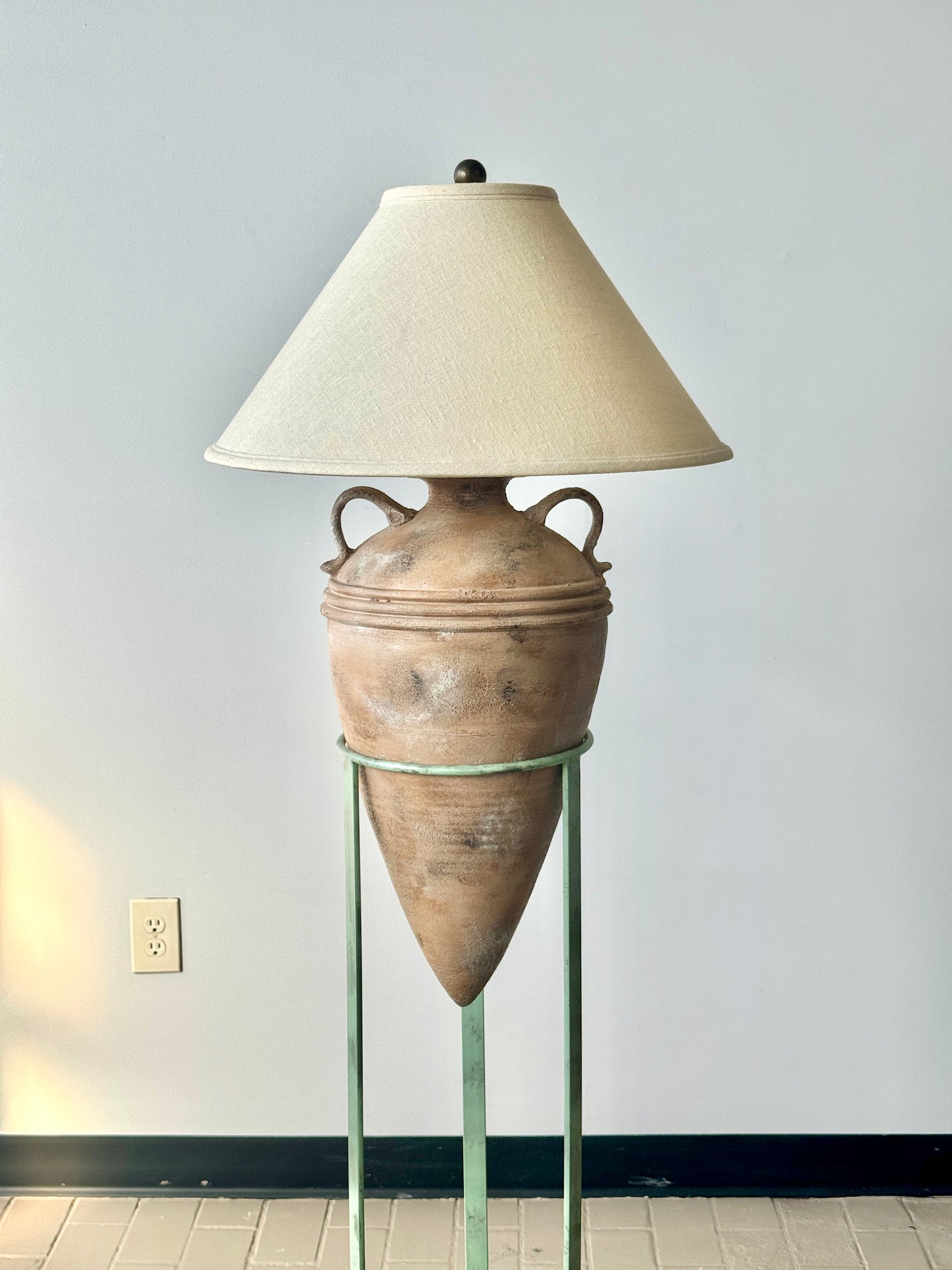 Postmodern Floating Ceramic Urn Lamp