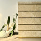 Postmodern Faux Marble Laminate & Brass Waterfall Highboy Dresser