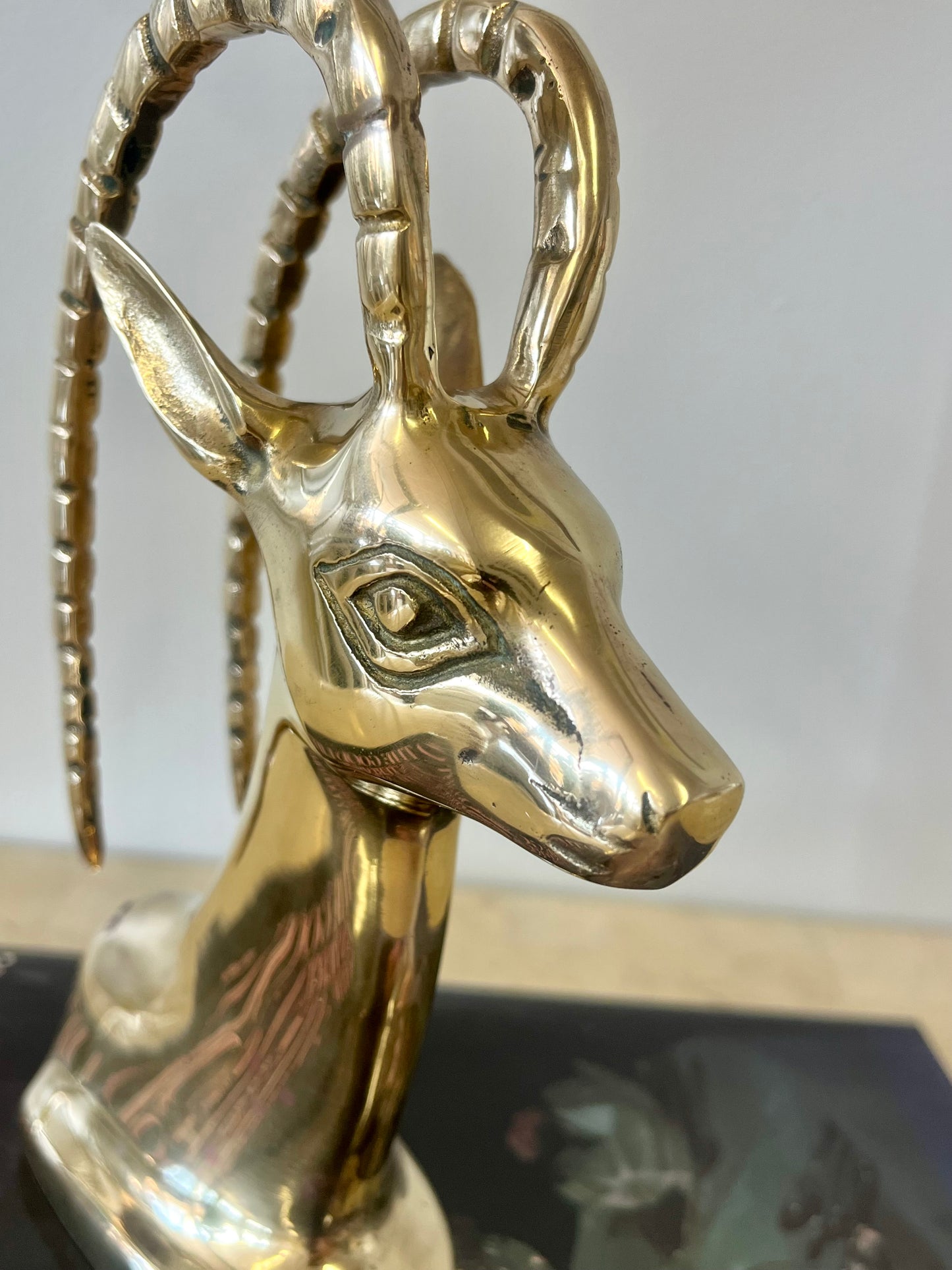Vintage Brass Gazelle Bookend