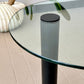 Postmodern Glass and Iron Waterfall Accent Table