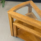 Vintage Triangular Tri-Level Swiveling End Tables