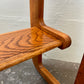 Postmodern Lou Hodges Style Oak and Smoked Glass Console Table