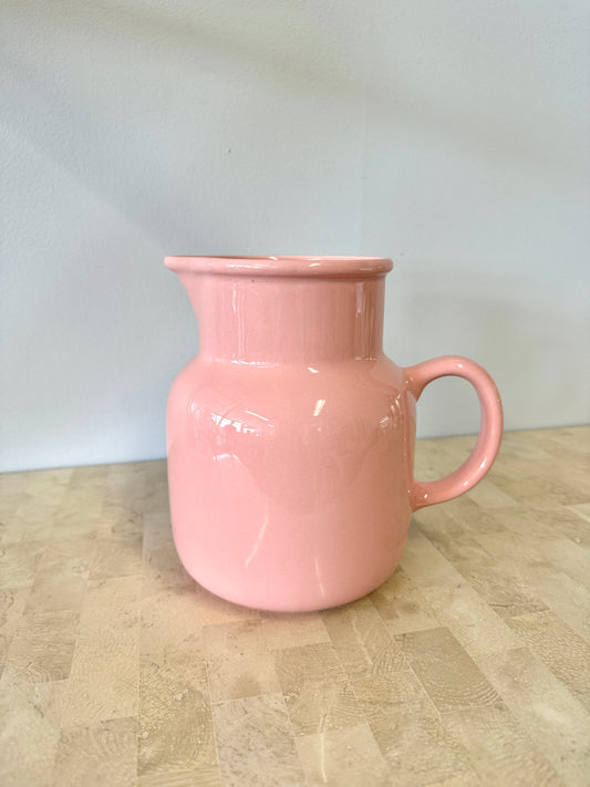 Vintage Pink Ceramic Pitcher