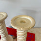 Vintage 1997 Spiral Plaster Candlesticks