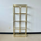 Vintage 80s Deco Style Brass Etagere