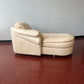 Vintage 1995 Italian Cream Leather Chaise Lounge
