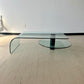 Postmodern Two-tiered Glass Waterfall Coffee Table
