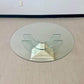 Postmodern Roche Bobois Travertine & Glass Coffee Table