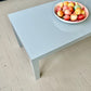 Vintage Postmodern Soft Gray Laminate Parsons Style Coffee Table