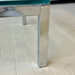 Milo Baughman Style Mid Century Chrome and Glass Coffee Table
