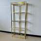 Vintage 80s Deco Style Brass Etagere