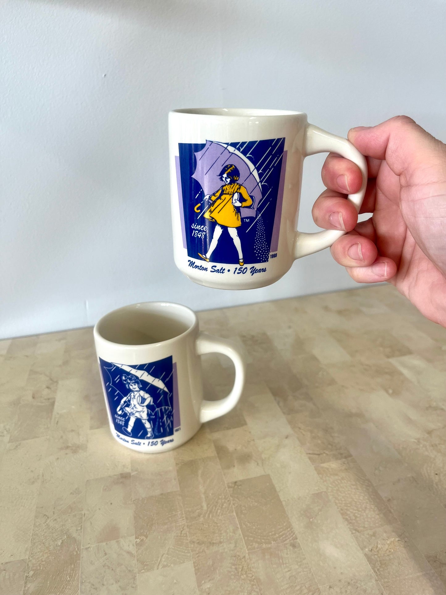 Vintage 1998 Morton Salt 150th Anniversary Mugs