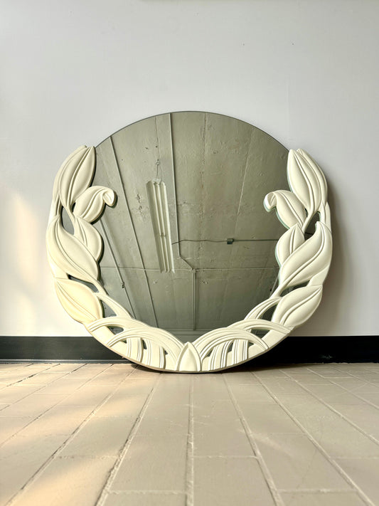 Vintage 1980s Casa Bique Art Deco Tulip Mirror by Merle Edelman
