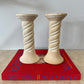 Vintage 1997 Spiral Plaster Candlesticks