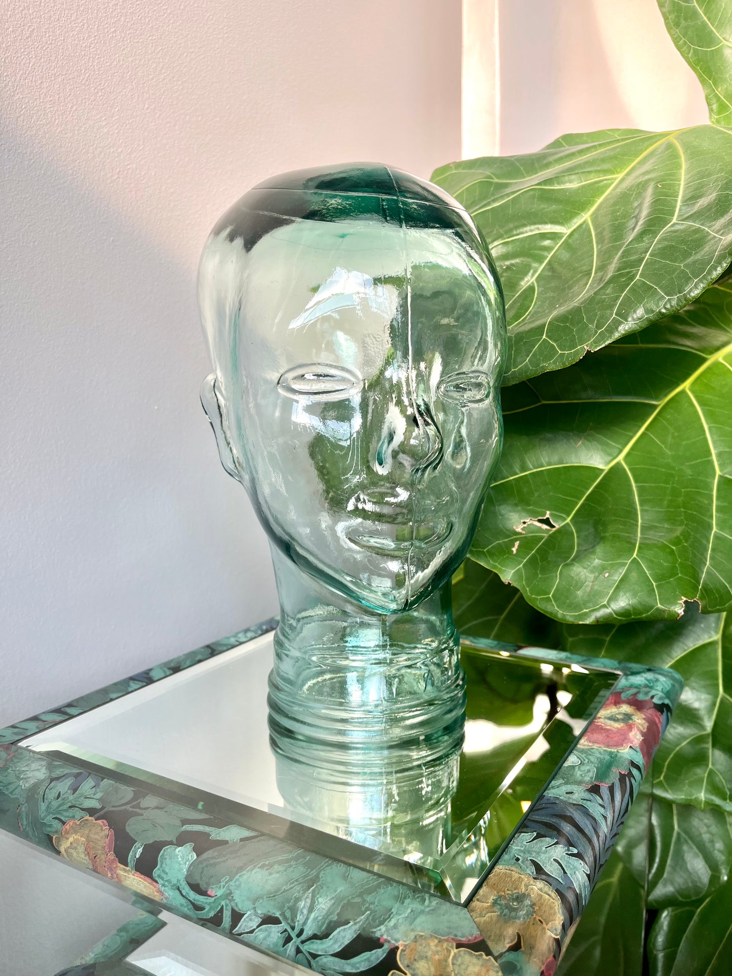 Vintage Glass Mannequin Heads - two available