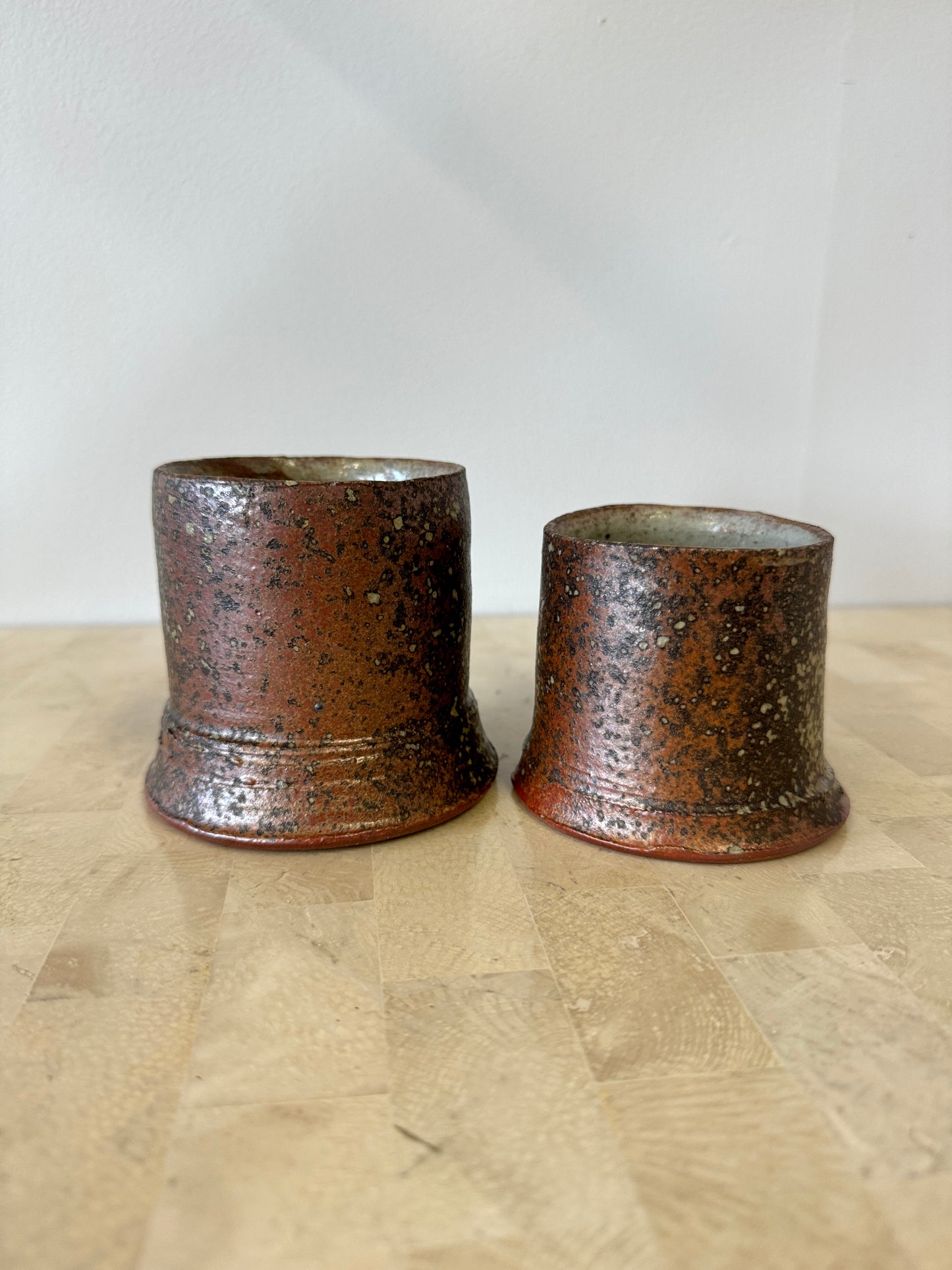 Pair Vintage 2003 Studio Pottery Mugs