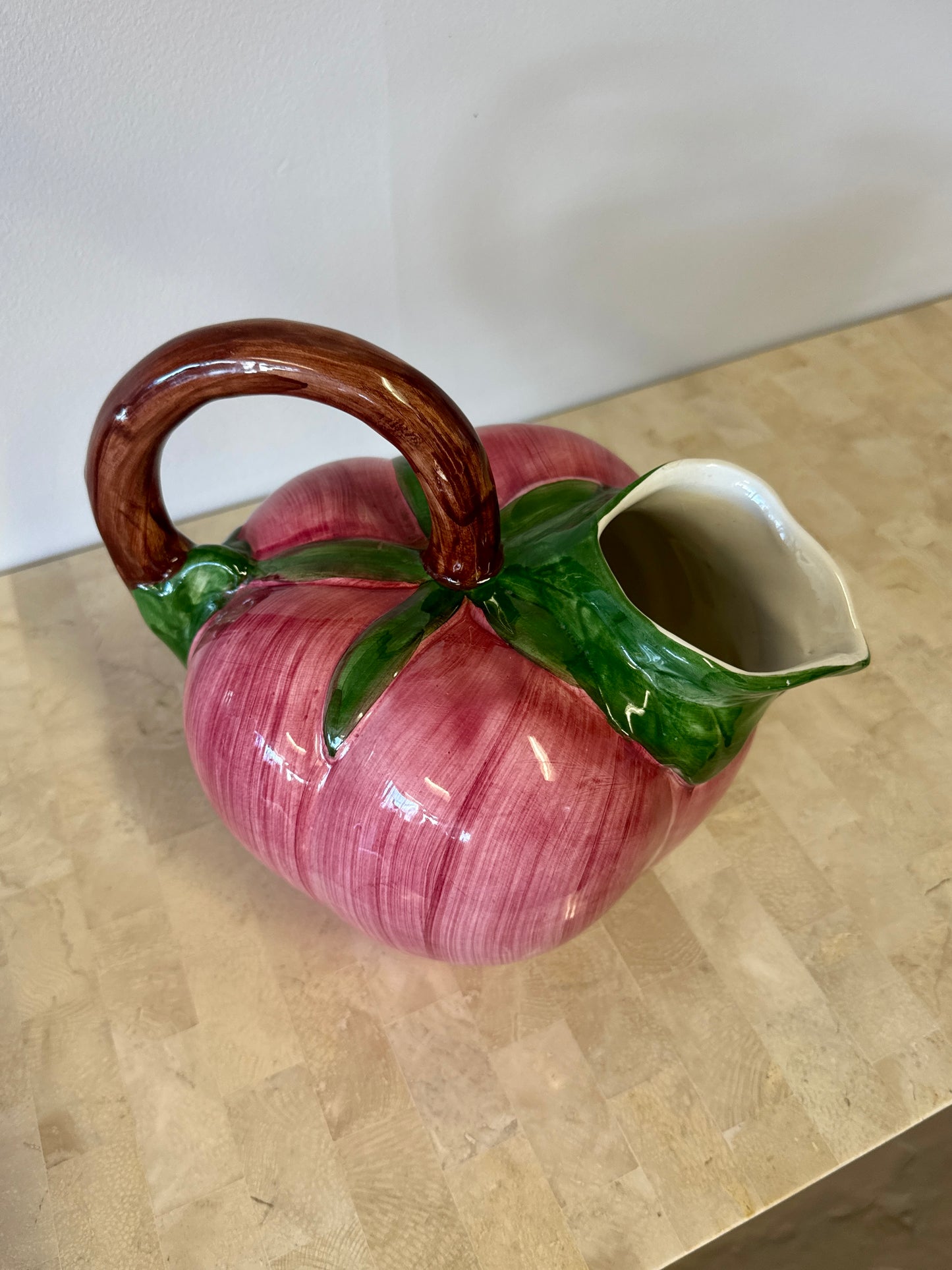 Vintage Hand Painted Ceramic Tomato Pitcher