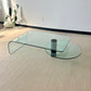 Postmodern Two-tiered Glass Waterfall Coffee Table