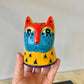 Vintage Laurel Burch Ceramic Cat Candle Holder