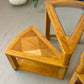 Vintage Triangular Tri-Level Swiveling End Tables