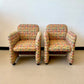 Vintage Postmodern Chiclet Style Arm Chairs