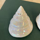 Vintage Ceramic Opalescent Seashell Salt & Pepper Shakers