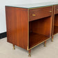 Pair MCM RWay Walnut Nightstands