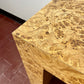 Vintage Parsons Style Burl Laminate Console Table
