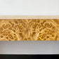 Vintage Parsons Style Burl Laminate Console Table