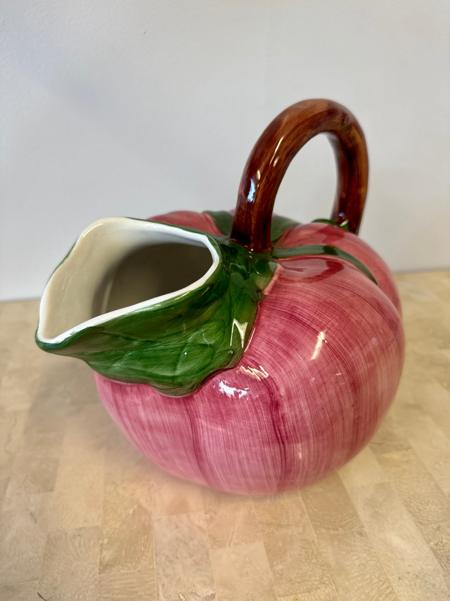 Vintage Hand Painted Ceramic Tomato Pitcher