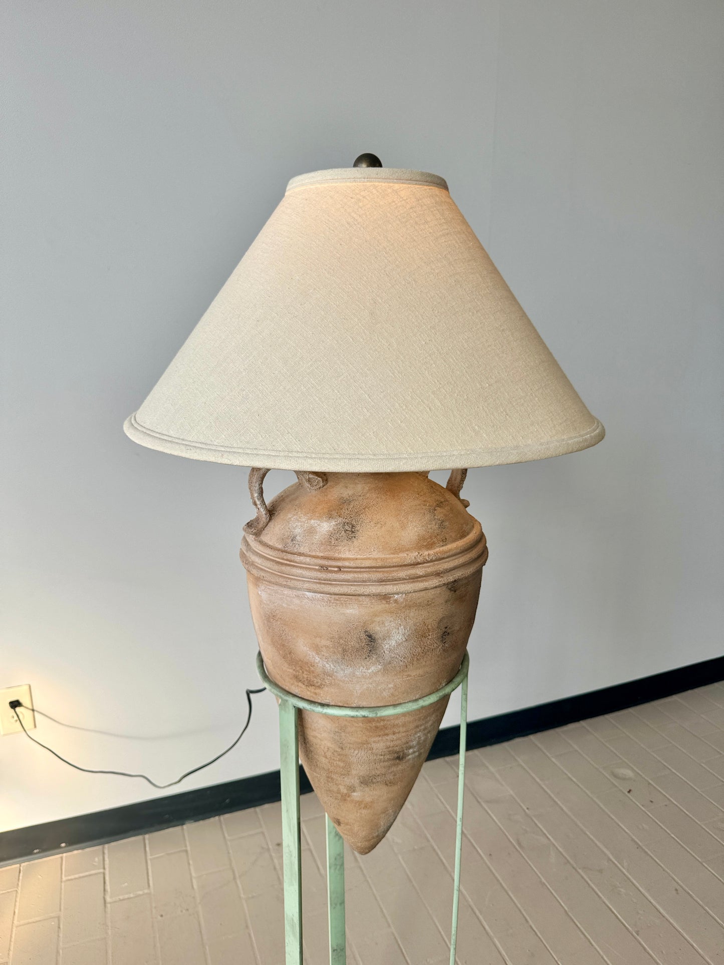 Postmodern Floating Ceramic Urn Lamp