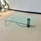 Postmodern Two-tiered Glass Waterfall Coffee Table