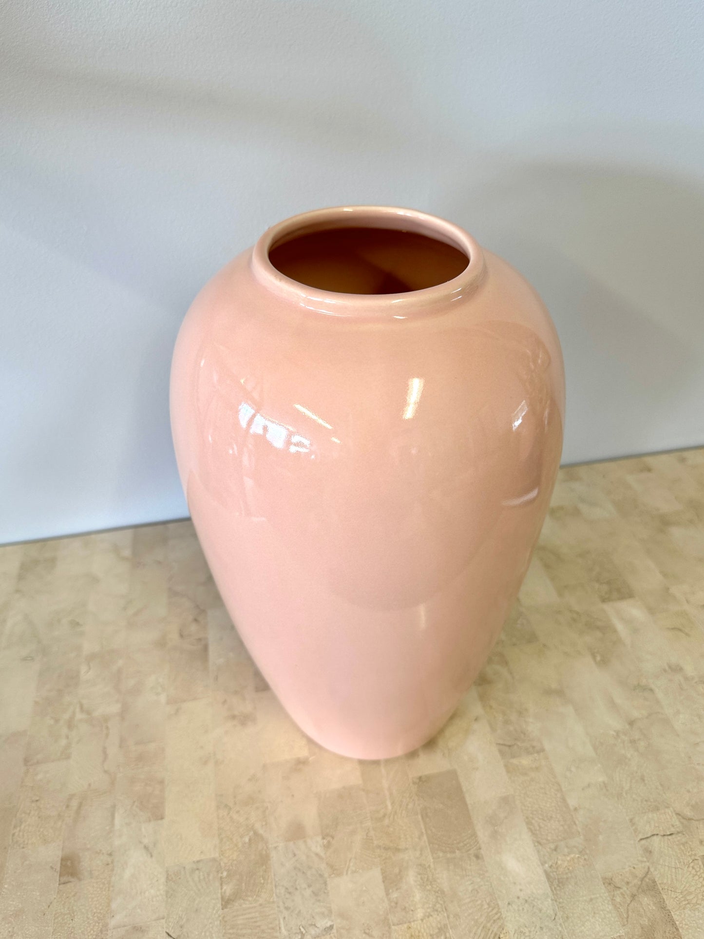 Vintage 1989 Pale Peach Haeger Vase