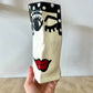 Vintage Jarilynn Babroff Whimsical Ceramic Winking Face Vase