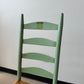 Vintage Handpainted Ladderback Chairs with Rush Seats