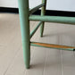 Vintage Handpainted Ladderback Chairs with Rush Seats