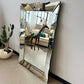 Vintage Art Deco Venetian Scalloped Shadowbox Wall Mirror