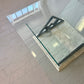 Postmodern Travertine and Glass Coffee Table