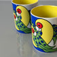 Vintage Pair 1979 Fitz and Floyd Tropical Parrot Coffee Cups