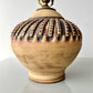 Vintage Studio Pottery Lamp with Pleated Grass Shade
