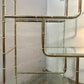 Vintage Faux Bamboo Five-tier Brass and Glass Etagere