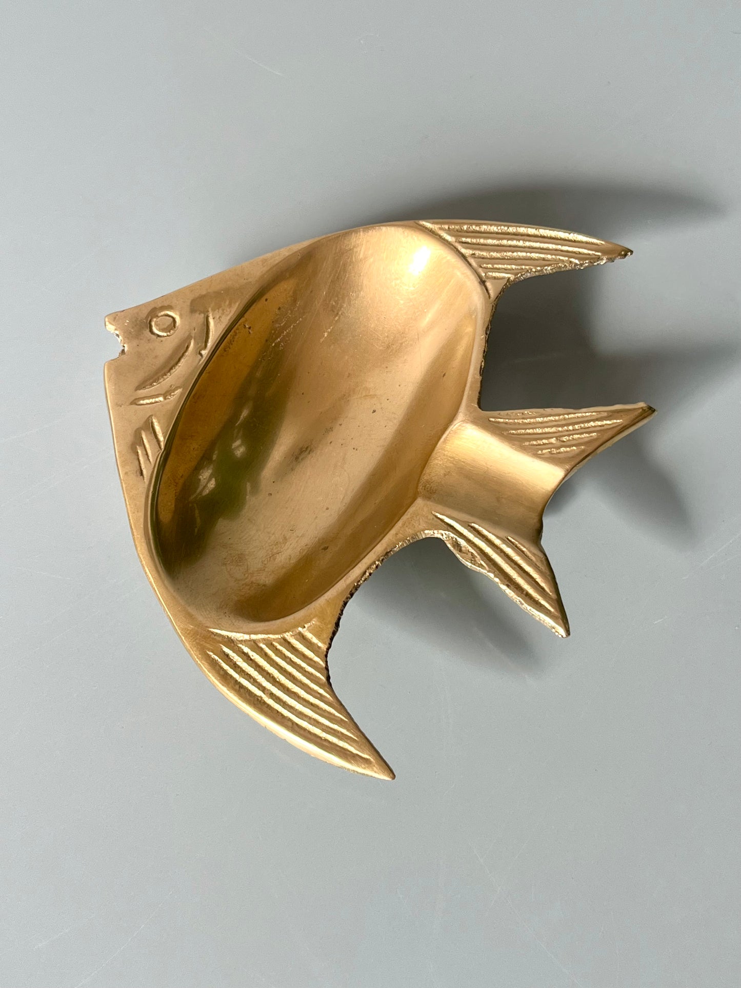 Vintage Brass Fish Ashtray
