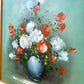 Vintage Carved Wood Framed Floral Oil Painting