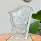 Vintage Mikasa Cut Crystal Asymmetrical Frosted Vase