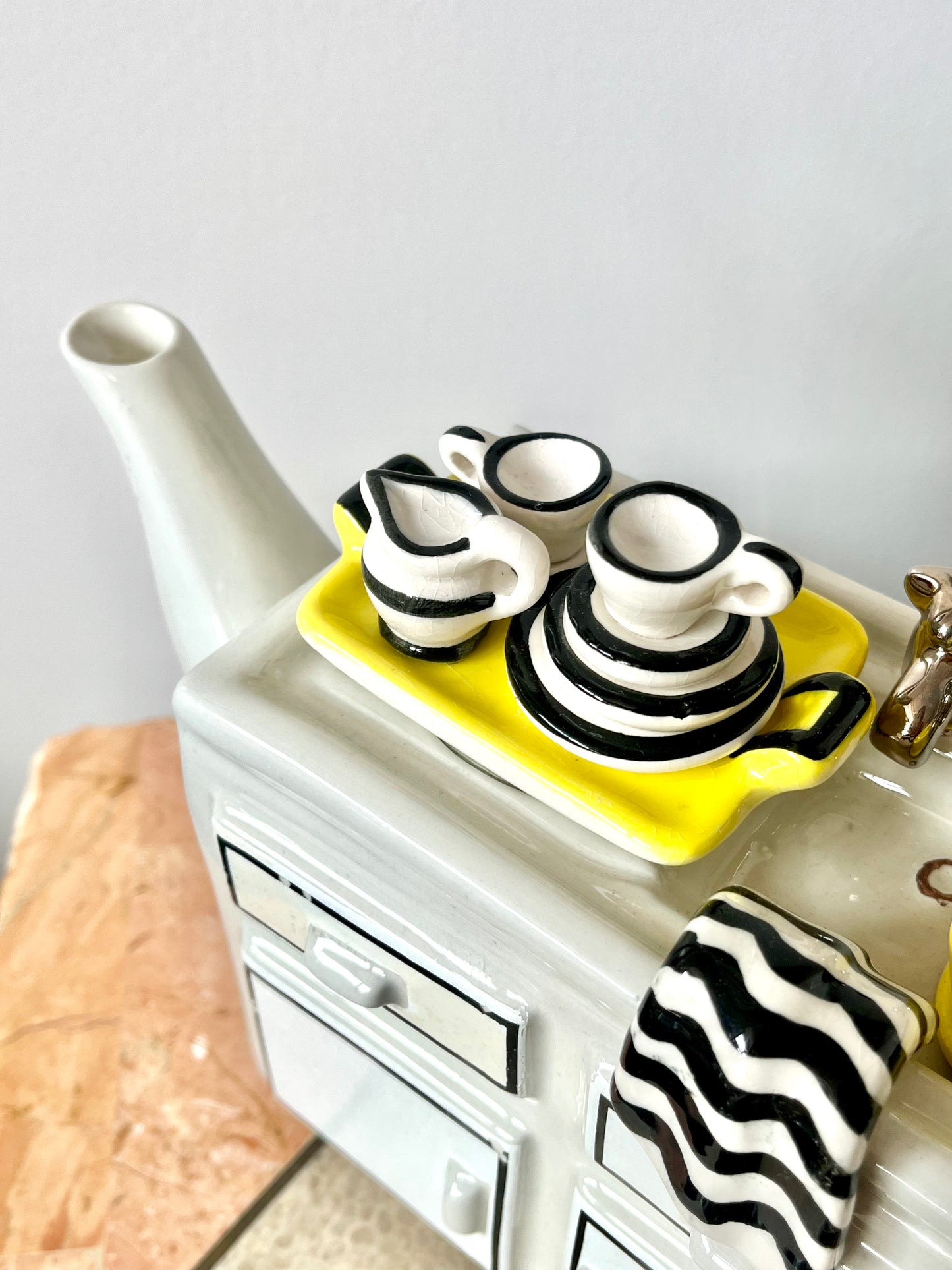 Vintage 1989 Sink-themed Teapot by South-West Ceramics