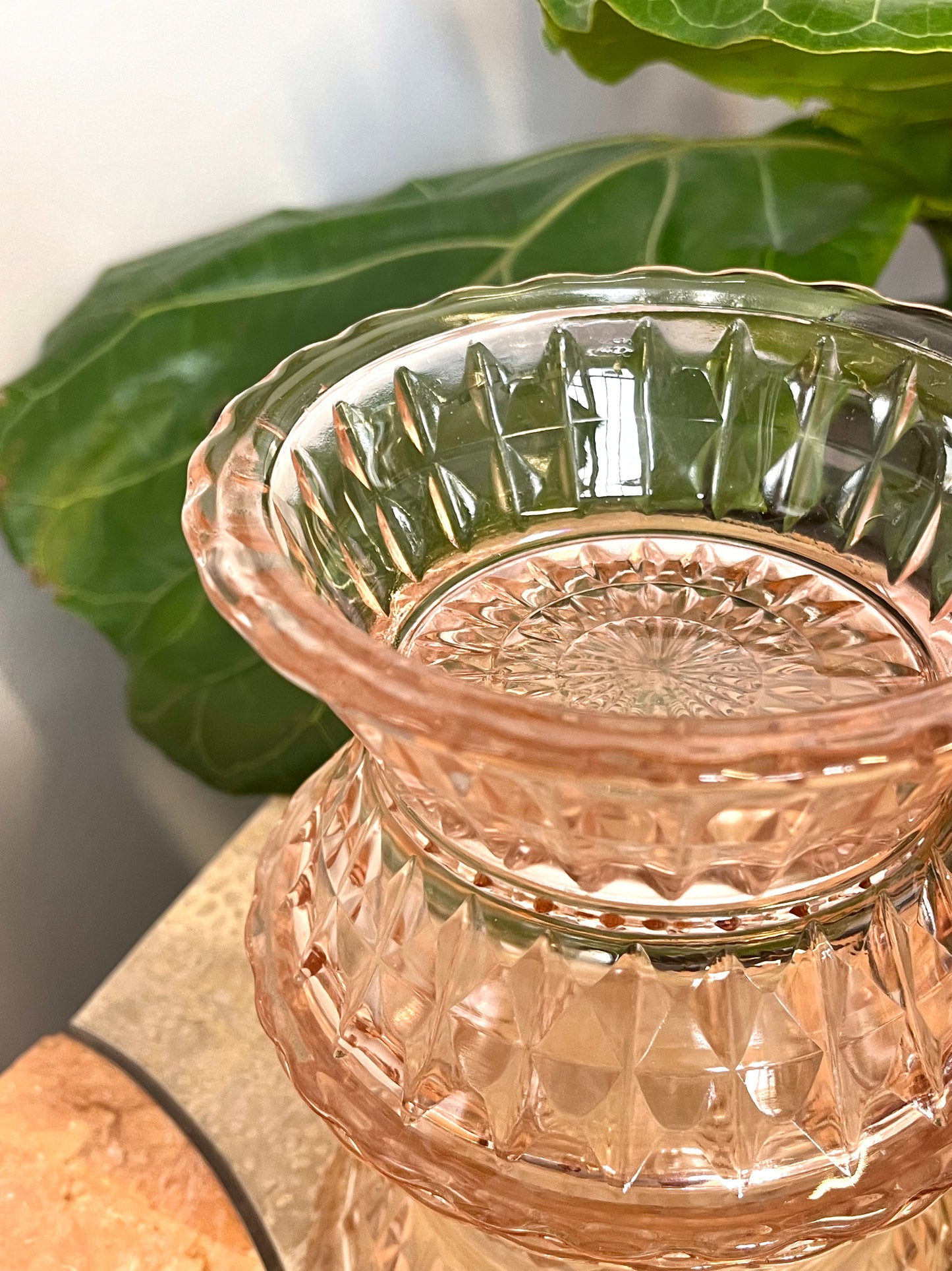 Vintage Jeanette “Windsor Pink” Depression Glass Dessert Bowls