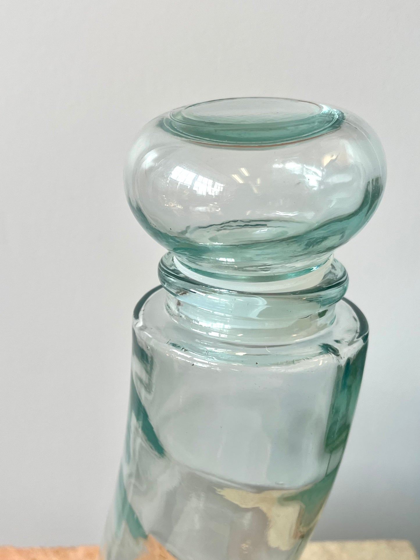 Vintage 2001 Curvy Glass Lidded Jar made in Italy