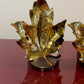 Vintage Cast Metal Maple Leaf Bookends