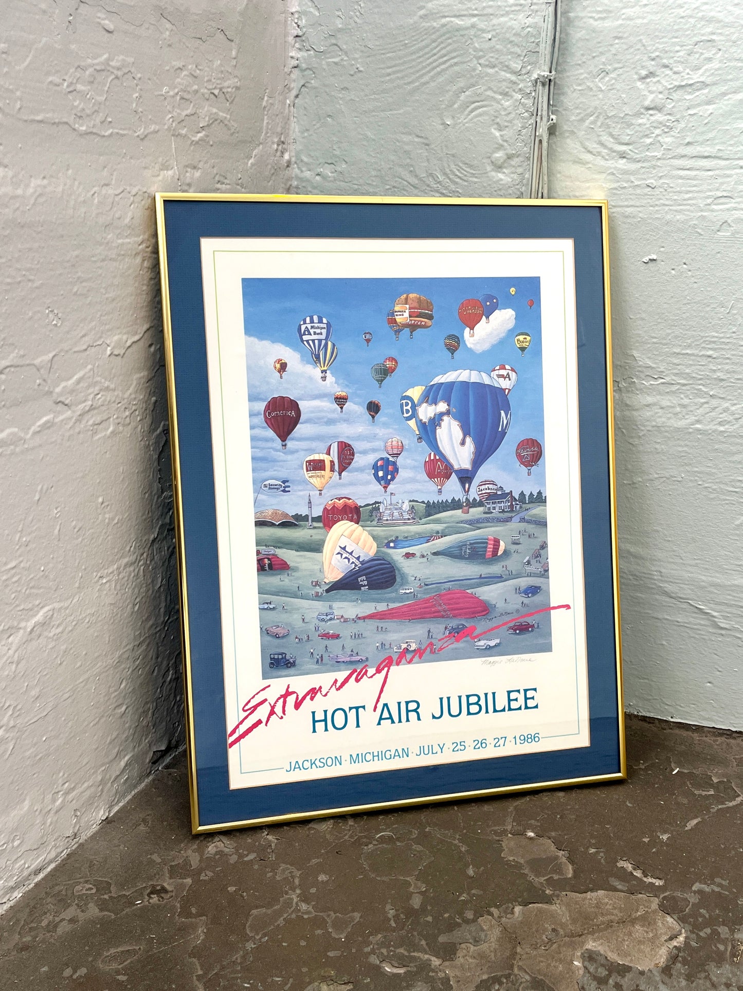 1986 Hot Air Jubilee Signed Print by Maggie LaNoue